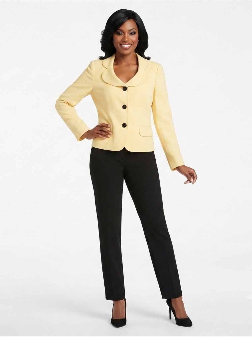 Kasper Business Casual Sunny Yellow Womens Blazer Size 6